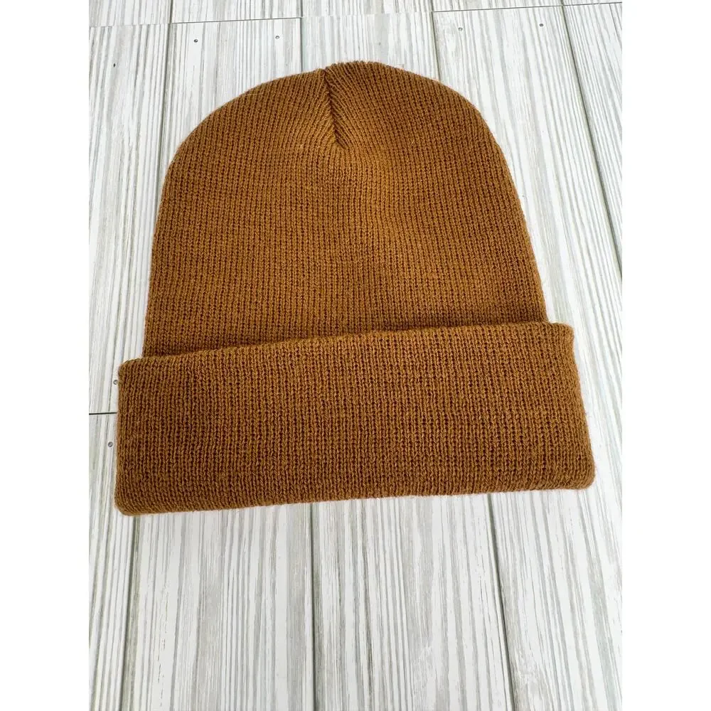 Carhartt beanie hat infant toddler cuffed rib knit brown AH8905 one size